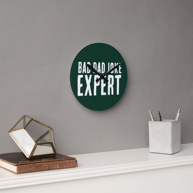 Funny Bad Dad Joke Loading Round Clock (Office)