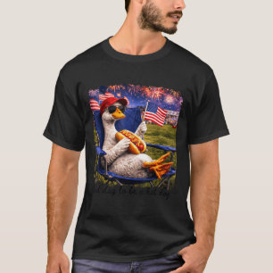 Funny bad day to be a hotdog goose 4th of july men T-Shirt