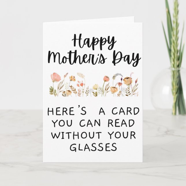 Funny Bad Eyesight Mother's Day Card (Front)