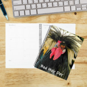 Funny Bad Hair Day Chicken Meme Planner