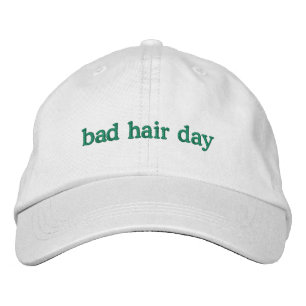 Funny Bad Hair Quote Trendy Unique Custom Lazy Embroidered Hat