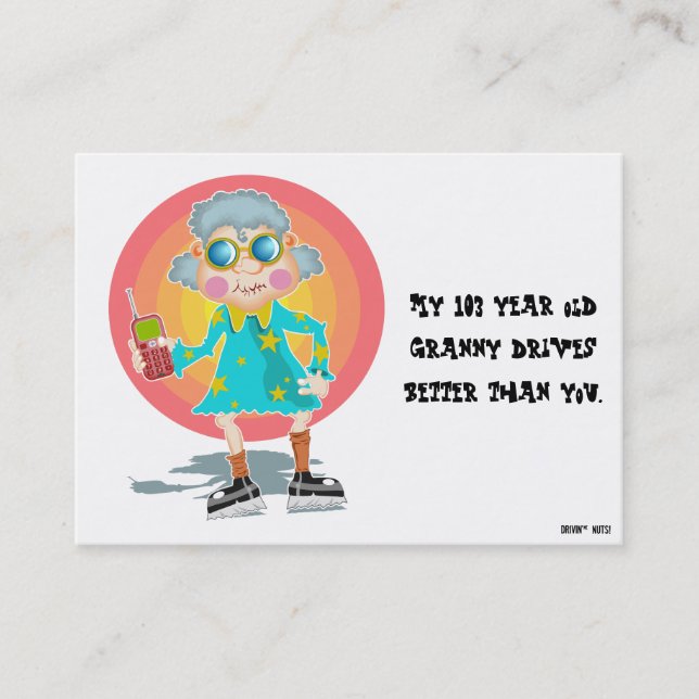 Funny Bad Parking Note Business Card (Front)