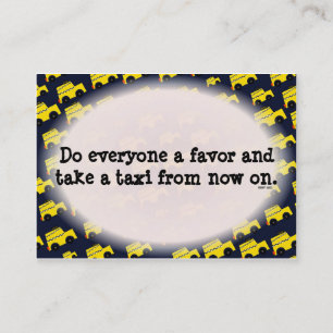 Funny Bad Parking Note Business Card