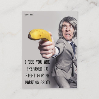 Funny Bad Parking Note Business Card