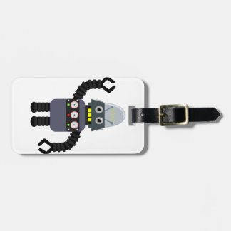 Funny bad robot luggage tag
