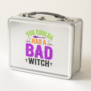 Funny Bad Witch Halloween Quote Vector Design_1 Metal Lunch Box