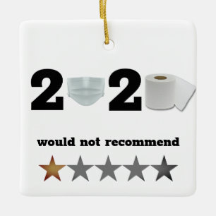 Funny Bad Year 2020 Christmas Ceramic Ornament