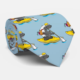 Funny Badger in a boat Tie