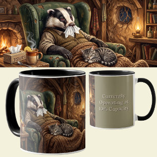 Funny Badger Sick Day Hibernation Humour Get Well Mug