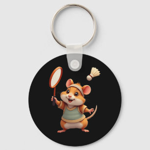 Funny Badminton Art For Men Women Trainer Badminto Keychain