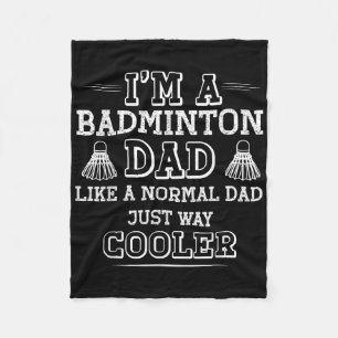 Funny Badminton Dad Shirt Men Women Badminton Play Fleece Blanket