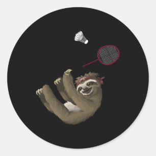 Funny Badminton Design For Badminton Players And S Classic Round Sticker