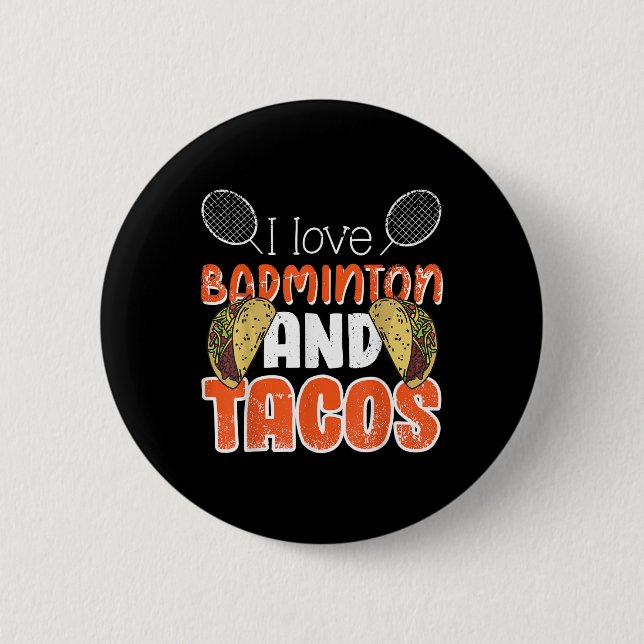 Funny Badminton Gift Idea For Badminton Player  2 Inch Round Button (Front)