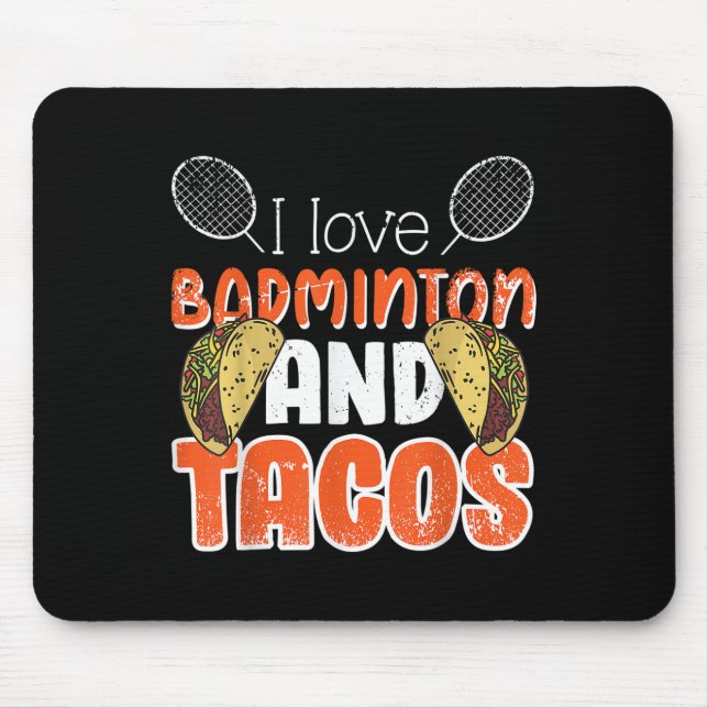 Funny Badminton Gift Idea For Badminton Player  Mouse Pad (Front)