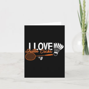 Funny Badminton Humour Smash Shuttle Birdie Sport  Card