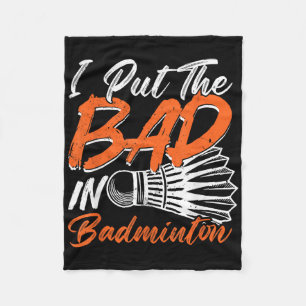 Funny Badminton Humour Smash Shuttle Birdie Sport Fleece Blanket