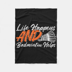 Funny Badminton Humour Smash Shuttle Birdie Sport Fleece Blanket