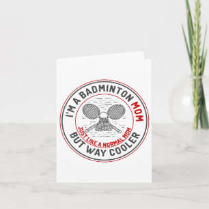 Funny Badminton Mom Shirt Women Badminton Player Card