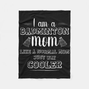 Funny Badminton Mom Shirt Women Badminton Player Fleece Blanket
