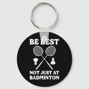 Funny Badminton Player Badminton Commentator Keychain