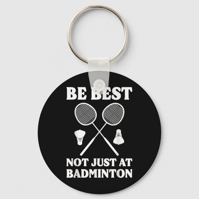 Funny Badminton Player Badminton Commentator  Keychain (Front)