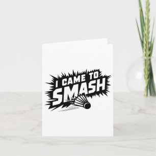 Funny Badminton Player Humour Smash Shuttle Card