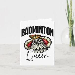 Funny Badminton Player Love Shuttle Design 0 Card