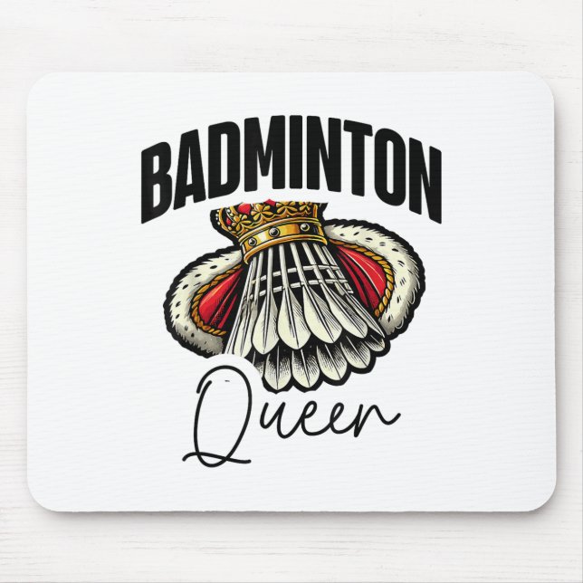 Funny Badminton Player Love Shuttle Design 0  Mouse Pad (Front)