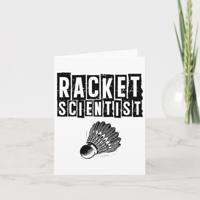 Funny Badminton Player Love Shuttle Design 13  Card (Front)