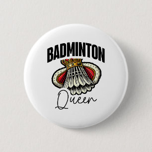 Funny Badminton Player Love Shuttle Design 19  2 Inch Round Button