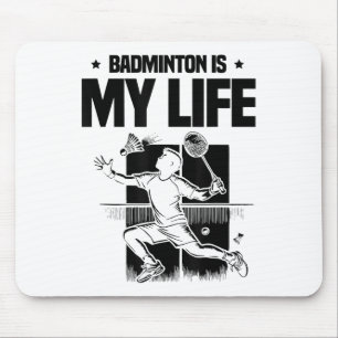 Funny Badminton Player Love Shuttle Design 1  Mouse Pad