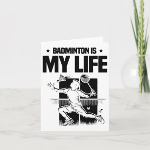 Funny Badminton Player Love Shuttle Design 20 Card