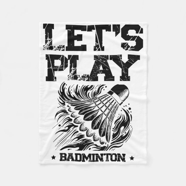 Funny Badminton Player Love Shuttle Design 23  Fleece Blanket (Front)