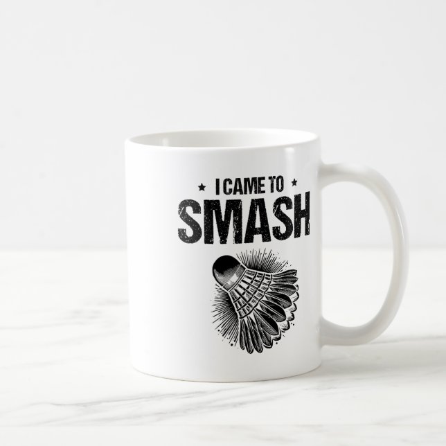 Funny Badminton Player Love Shuttle Design 24  Coffee Mug (Right)