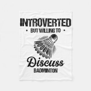 Funny Badminton Player Love Shuttle Design 27 Fleece Blanket