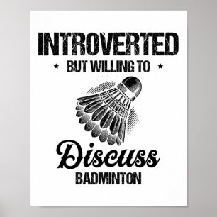 Funny Badminton Player Love Shuttle Design 27 Poster
