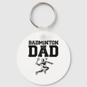 Funny Badminton Player Love Shuttle Design 2 Keychain