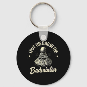 Funny Badminton Player Love Shuttle Design _7 Keychain