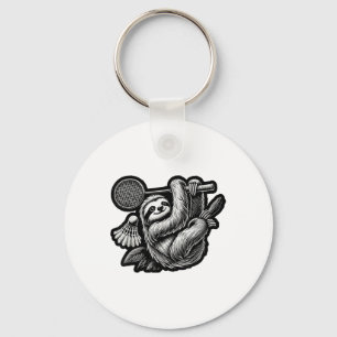Funny Badminton Player Love Shuttle Design _7 Keychain