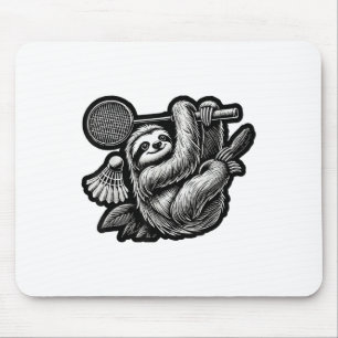 Funny Badminton Player Love Shuttle Design _7 Mouse Pad