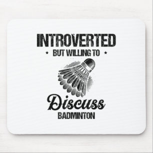 Funny Badminton Player Love Shuttle Design 8 Mouse Pad