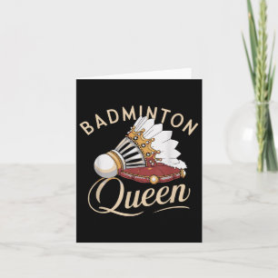 Funny Badminton Player Love Shuttle Design Card