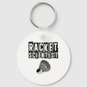 Funny Badminton Player Love Shuttle Design Keychain