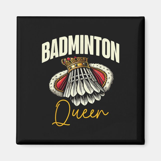 Funny Badminton Player Love Shuttle Design  Magnet (Front)