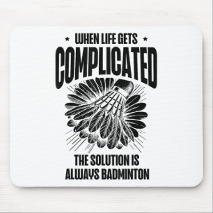 Funny Badminton Player Love Shuttle Design  Mouse Pad