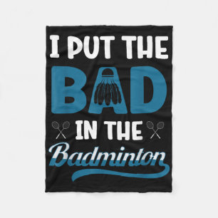 Funny Badminton Player Shuttle Badminton Lover Fleece Blanket