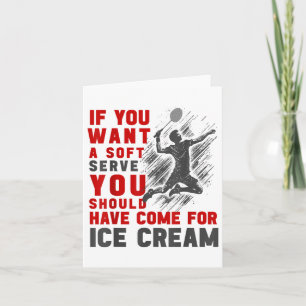 Funny Badminton Shirt Men Women Badminton Player  Card