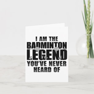 Funny Badminton Shirt Men Women Badminton Player Card