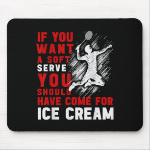 Funny Badminton Shirt Men Women Badminton Player Mouse Pad
