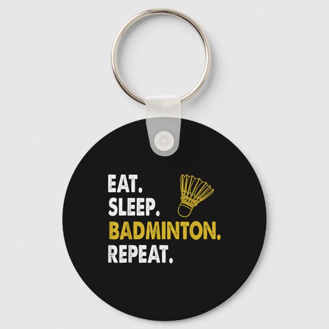 Funny Badminton Shuttle Novelty Tee  Keychain (Front)